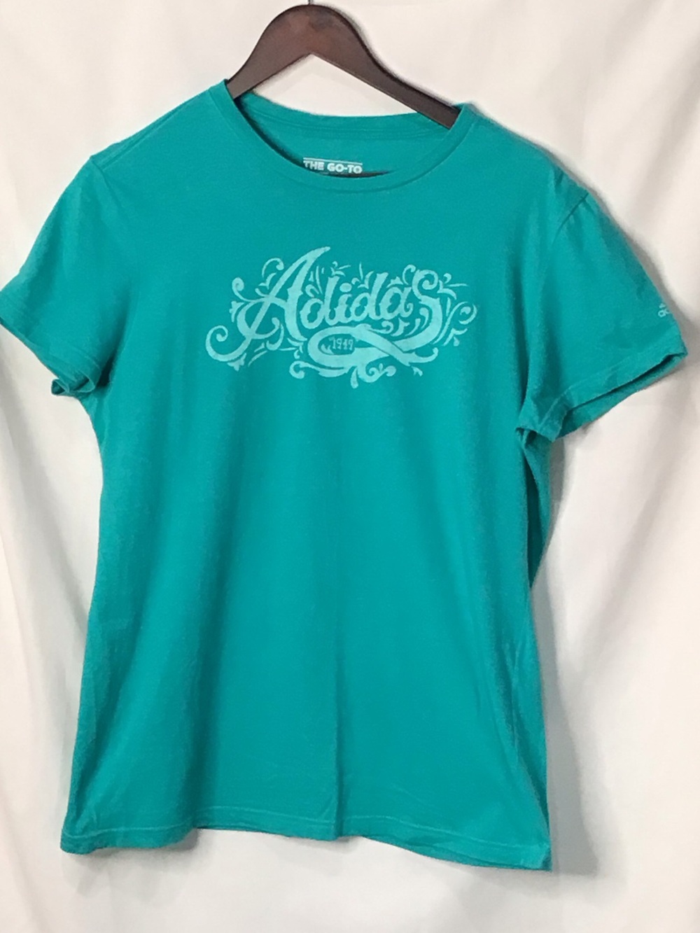 adidas Teal Graphic Logo Short Sleeve Tee